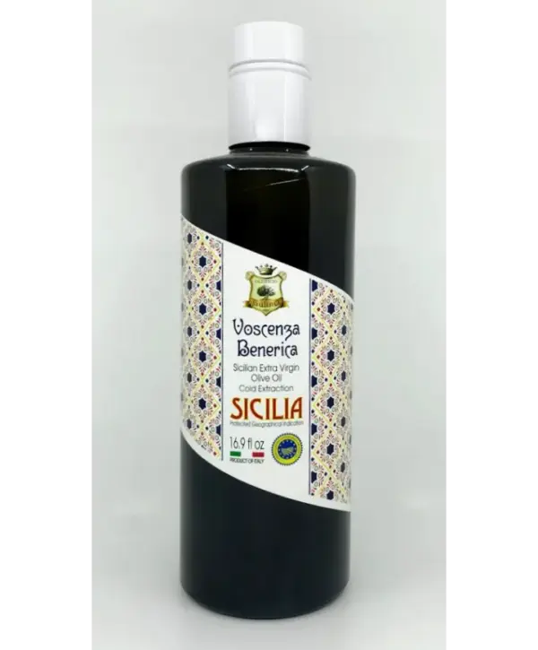 Sicilian Extra Virgin Olive Oil 500ml (16.9oz) by Voscenza Benerica - Image 2