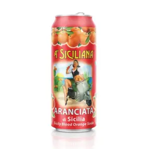 Sicilian Orange Soda - Sparkling Blood Italian Beverage 4-Pack Cans