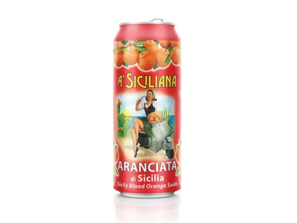 Sicilian Orange Soda - Sparkling Blood Italian Beverage 4-Pack Cans