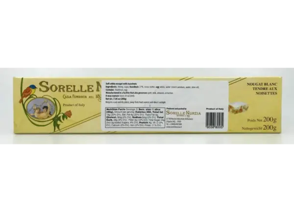 Sorelle Nurzia Hazelnut Nougat Bar - Soft & Creamy 200g - Image 2