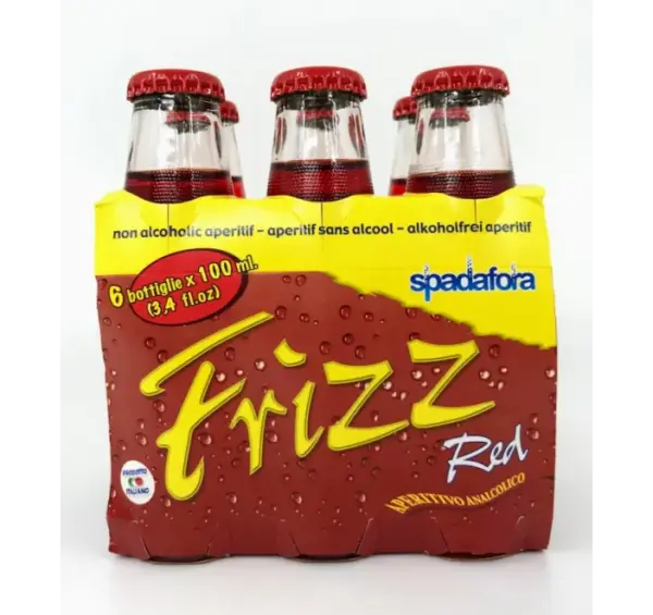 Spadafora Frizz Red Bitter Aperitif - 6 Pack 100ml Bottles