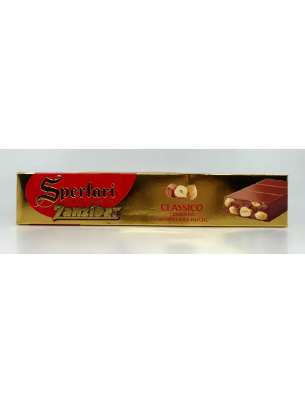 Sperlari Gianduia Hazelnut Torrone Bar 150g - Italian Nougat Candy