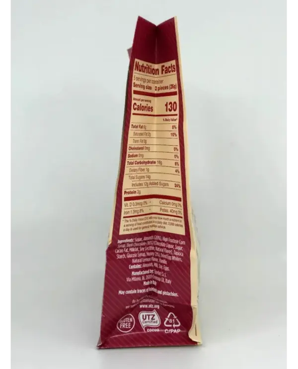 Sperlari Italian Nougat Bar Covered in Dark Chocolate 130g - Image 2