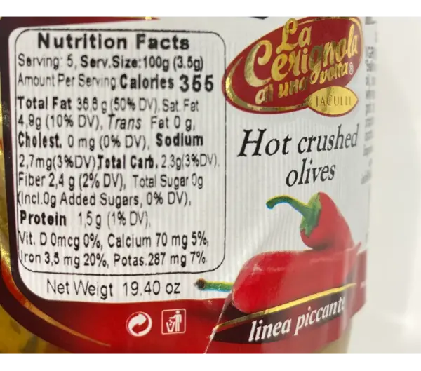Spicy Crushed Olives by La Cerignola - 19.4 oz
