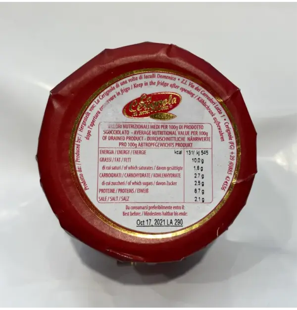 Spicy Stuffed Anchovy Peppers - La Cerignola Piccante, 10.23 oz - Image 3