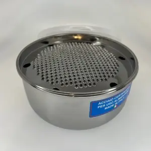 Stainless Steel Cheese Grater with Cover - Bari Kitchen Essential