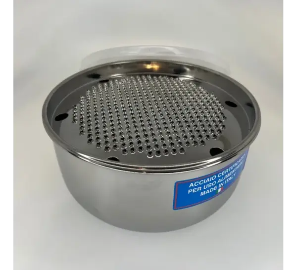 Stainless Steel Cheese Grater with Cover - Bari Kitchen Essential