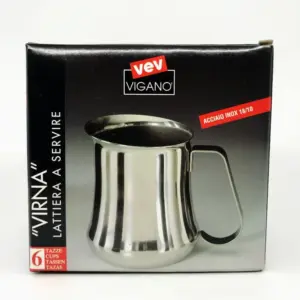 Stainless Steel Milk Pitcher 16oz Barista Tool 6 Cup Vev Vigano