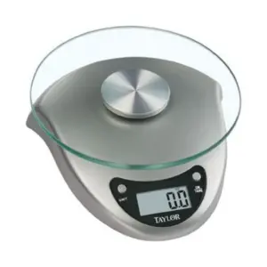 Taylor Digital Kitchen Scale with Glass Platform - 6 lb Capacity