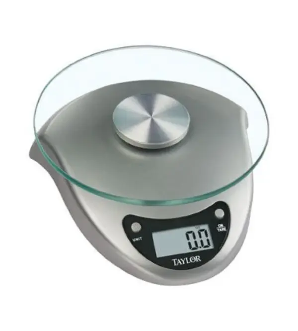Taylor Digital Kitchen Scale with Glass Platform - 6 lb Capacity