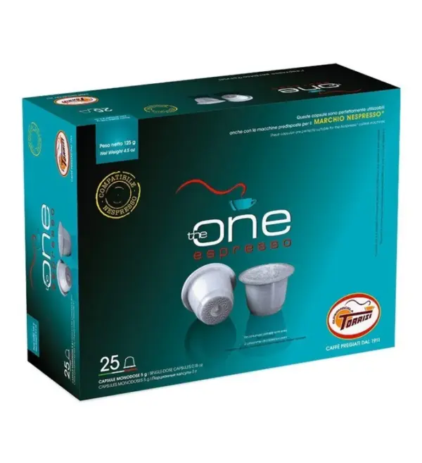 Torrisi Espresso Capsules for Nespresso Machines - 25 Count Box