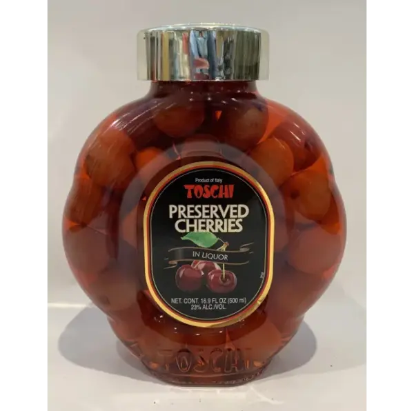 Toschi Cherries in Liquor Jar, 500g (17.64 oz) Preserved Fruit - Image 2