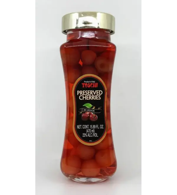 Toschi Cherries in Liquor Preserves - 470ml Glass Jar