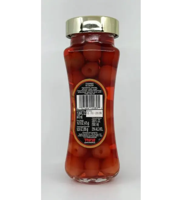 Toschi Cherries in Liquor Preserves - 470ml Glass Jar - Image 2