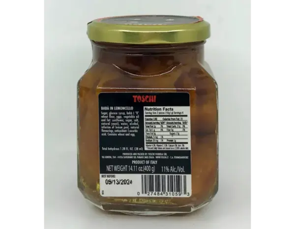 Toschi Mini Baba Al Limoncello 400g Italian Lemon Liqueur Cake - Image 3