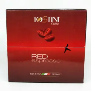 Tostini Caffee Espresso Pods - 50 Count Case - Red Blend Coffee Capsules