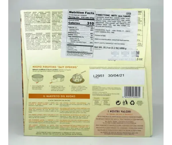 Traditional Italian Raisin Panettone 1kg by Tre Marie - Image 2