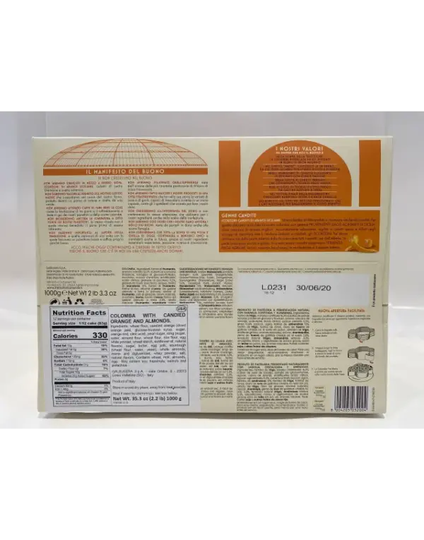 Tre Marie Traditional Italian Colomba Easter Cake 35.3 oz