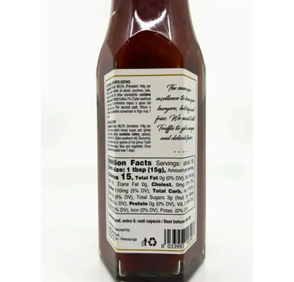 Truffle Ketchup by Tartufi Jimmy - Gourmet Sauce 270g - Image 3