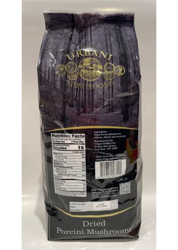 Urbani Dried Porcini Mushrooms 16 oz - Premium Quality Wild Mushrooms
