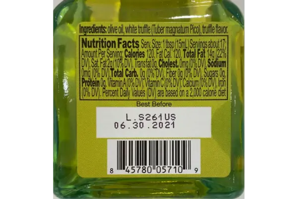 Urbani White Truffle Infused Olive Oil 8.45oz Premium Cooking Oil