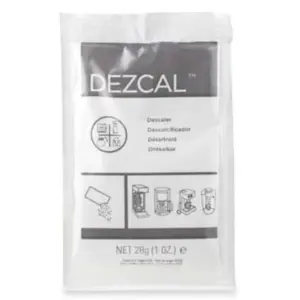 Urnex Dezcal Espresso Machine Descaler - 25 Single-Serve 1oz Packs