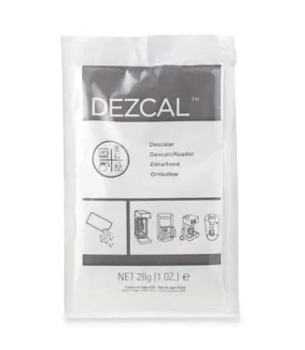 Urnex Dezcal Espresso Machine Descaler - 25 Single-Serve 1oz Packs