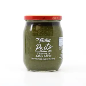 Vantia Authentic Italian Basil Pesto Sauce, Large 500g Jar