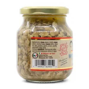 Vantia White Clam Pasta Sauce Jar - Italian Style Seafood Topping