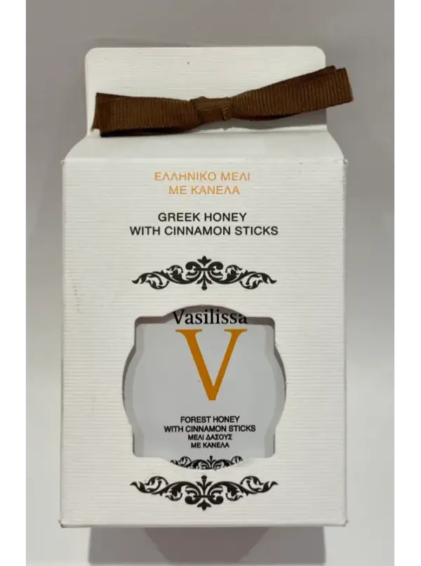 Vasilissa Greek Honey Infused with Cinnamon Sticks 250g - Image 4