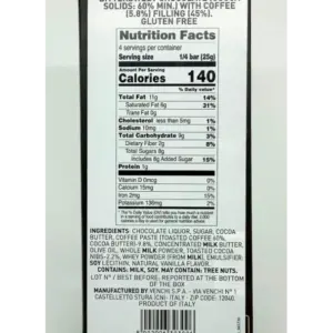 Venchi Crema Caffe Bar - 100g Italian Coffee Chocolate