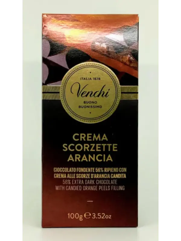 Venchi Orange Peel Cream Spread 100g - Italian Chocolate Delight