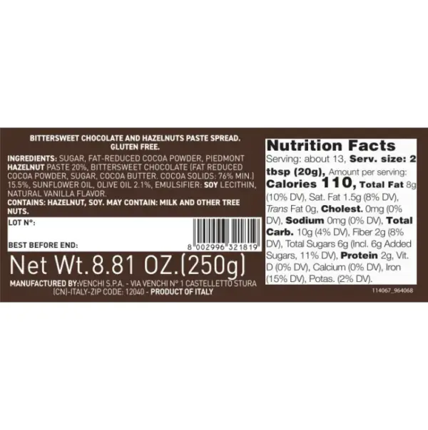 Venchi Suprema Dark Chocolate 250g - Image 2