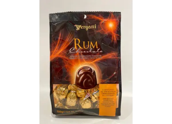 Vergani Rum-Infused Dark Chocolate Bar 200g - Image 3