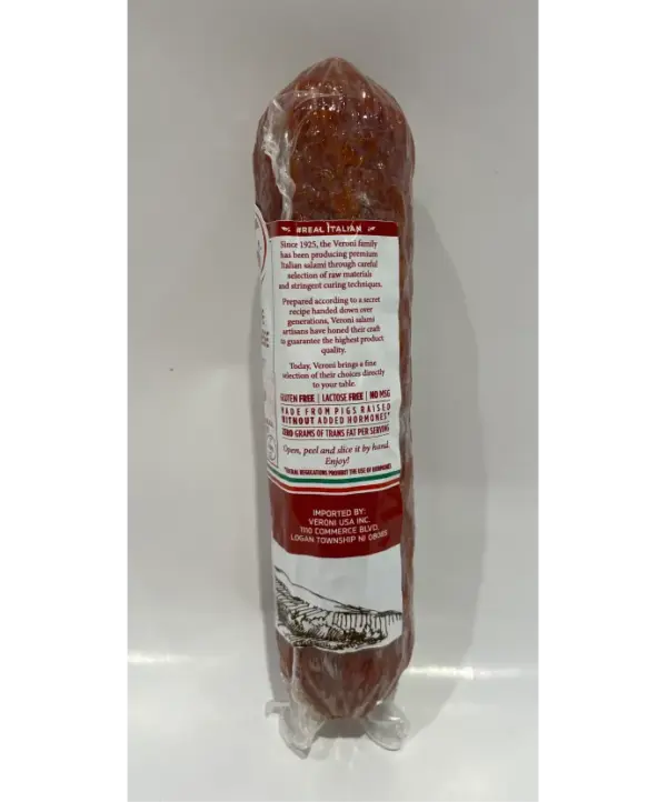 Veroni Spicy Calabrese Salami - Gluten Free - 6 oz Hot Italian Dry Sausage - Image 2
