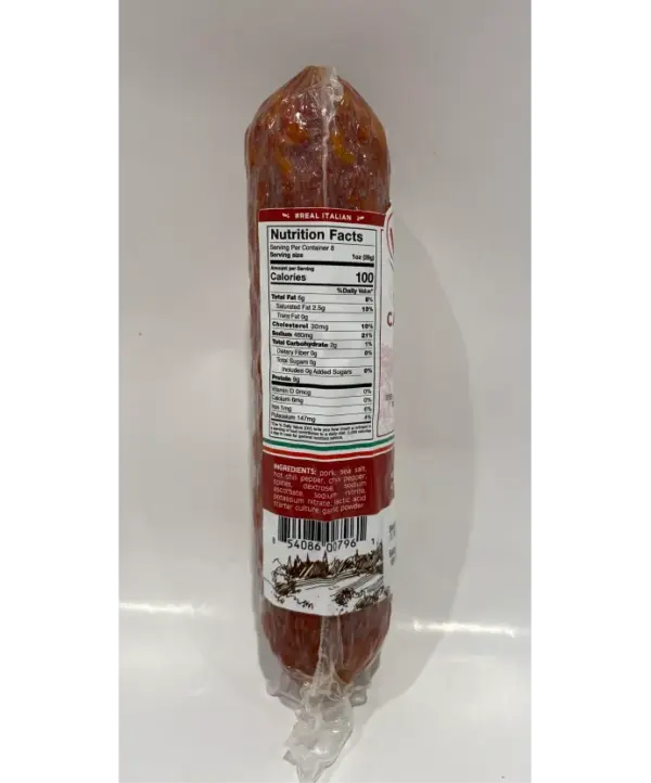 Veroni Spicy Calabrese Salami - Gluten Free - 6 oz Hot Italian Dry Sausage - Image 3