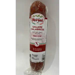Veroni Spicy Calabrese Salami - Gluten Free - 6 oz Hot Italian Dry Sausage