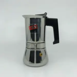 Vev Vigano 3-Cup Stovetop Espresso Maker - Stainless Steel Moka Pot