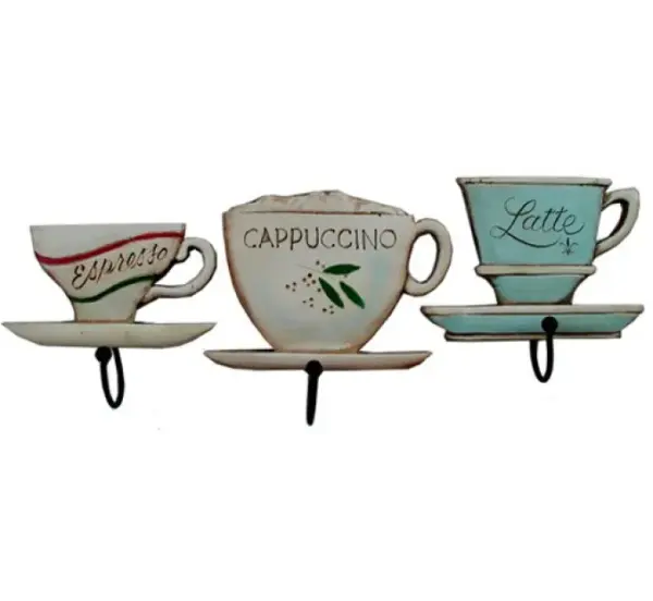 Wall Mount Coffee Cup Holder - Hanging Mug Rack for Kitchen Storage