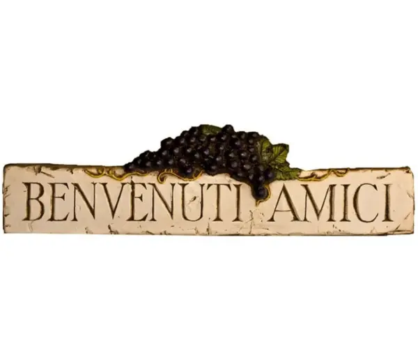 Welcome Friends Sign Benvenuti Amici Home Entry Decor
