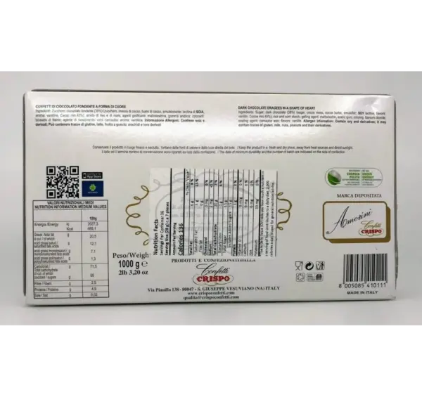 White Chocolate-Filled Amorini Confetti Crispo - 1kg Bag